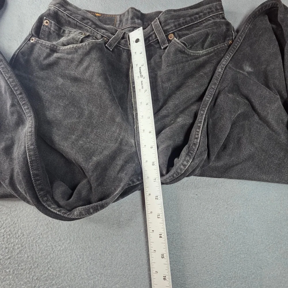 Vintage Levis 550 Mens Black Relaxed Straight Leg Denim Jeans 32x34 Faded Cotton